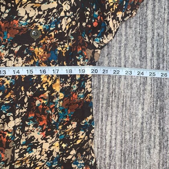 Christopher & Banks Womens Size Medium Button Front Shirt Multicolor Long Sleeve - Picture 4 of 6